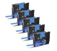 12mm 0. 47 Inch Tze531 Black On Blue Laminated Ribbon For Compatible PT-H110 D600 710BT Label Maker Tape