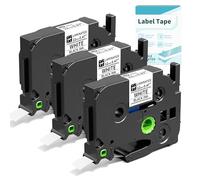 12mm 0.47 Laminated White Label Tape Relpacement for TZe-231 TZ-231 Brother Label Maker Tape, D210S H1100 Label Maker Tape Compatible with Brother P Touch Labeler PT-D210 PT-H110 PT-D220, 3 Pack