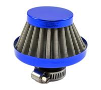12mm 0.5inch Car Cone Air Intake Filter Red Blue Washable Reusable Universal Performance good Flow Cold With Clamps Air Intake Pipe(BL-A)