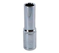 12mm 1/2in Drive Double Deep Long Reach Metric Socket 12 Point Sided Bi-hex