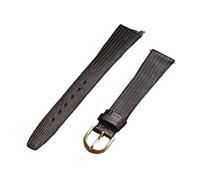 12mm 14mm 16mm 17mm 18mm 19mm 20mm 21mm Vintage Watch Strap Embossed PU Leather Thin and Soft Band Leather Watch Strap((brown) gold buckle,17mm)