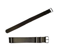 12mm 14mm 16mm 18mm 20mm 22mm One-Piece Nylon Watch Straps - Military Wristwatch Straps - Stainless Steel Buckles - Waterproof, Washable (Olive, 24mm)