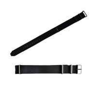 12mm 14mm 16mm 18mm 20mm 22mm One-Piece Nylon Watch Straps - Military Wristwatch Straps - Stainless Steel Buckles - Waterproof, Washable (Black, 24mm)