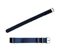 12mm 14mm 16mm 18mm 20mm 22mm One-Piece Nylon Watch Straps - Military Wristwatch Straps - Stainless Steel Buckles - Waterproof, Washable (Blue, 16mm)