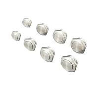 12mm 16mm 19mm 22mm 25mm Ultra-short Style Microtravel Stainless Steel Push Button Switch Self-reset/Momentary Normal Open(25mm,Flat head)