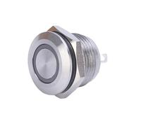 12mm 16mm 19mm 22mm Ultra Short Stroke Stainless Steel Push Button Switch with LED Lamp Self-reset/Momentary IDGTTLDF(22MM,9-30V(12V))