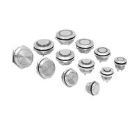 12mm 16mm 19mm 22mm Ultra-short Style Microtravel Stainless Steel Push Button Switch Led Lamp Self-reset/Momentary Normal Open(RY,16MM_3-6V)