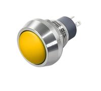 12mm 1NO1NC Momentary Push Button Switch On Off Self Reset Silver Red Blue Green Yellow Mini Electric Without Fixation(Yellow Ball Head)