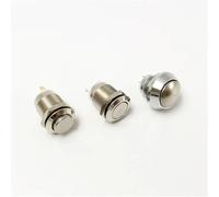12mm 2 Pins Momentary Metal Push Button Switch Reset High/Flat/Ball Shape 1Pcs(Ball Shape)