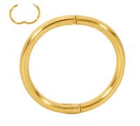 (12mm) 22K Gold Plated 925 Solid Sterling Silver Australian Made Hinged Sleeper Earrings Nose Lip Septum Tragus Hoop Segment Ring Nickel Free Hypoallergenic