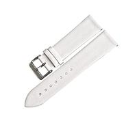 12mm-24mm Women Elegant Leather Watchbands Pin Clasp Watch Strap Thin Watch Bracelet for Dial Quartz Watch, White, 17mm
