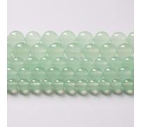 12mm 32pcs Green Jade Chalcedony Beads Natural Energy Healing Power Stone Beads for Making Loose Round Jewelry DIY Bracelet 15 Inch (Green Jade, 12mm)