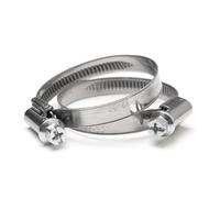 12mm (90mm - 110mm) Strong Steel Worm Drive Hose Clip Adjustable Hose Clamp Ducting Clamp for Flexible Hose Pipe Jubilee Type (Pack of 2) - N10A 12mm_2