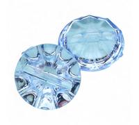 12mm Acrylic Crystal Transparent Shank Buttons, 9 Colours, for Cardigans Knitting, Pack of 10 (Baby Blue)