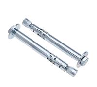 12mm Anchor Screw with Metal Sleeve, Nut 12 mm x 70 mm Hex Head Rawl Bolt with Expansion Plug and Washer, 8 Grade Zinc Plated Steel Fixings Set for Concrete, Masonryand Brick Wall Pack of 2 pcs