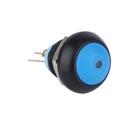 12mm Black Blue Red Dot LED Latching Momentary Push Button Switch 5 Colors DIY Kit for Toy Car IDGTTLDF(5V)