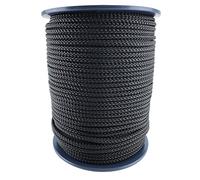 12mm Black Polypropylene Braided Poly Rope Cord x 100 Metre Strong String