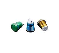 12MM Colorful Oxidized Metal Button Switch Waterproof Self reset Welding Foot One Normally Open Jog IDGTTLDF(2,Flat head)