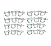 12mm D Shackles Dee Link Towing Rigging Pin Loop Galvanised Steel 24 Pack
