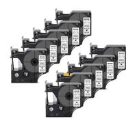 12mm D1 45020 White on Clear Labels - Compatible with LM 160 & 280 Label Makers (280 labels)(Black on Silver)