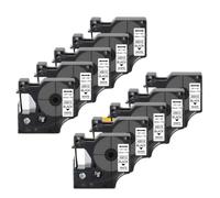 12mm D1 45020 White on Clear Labels - Compatible with LM 160 & 280 Label Makers (280 labels)(Blue on White)