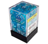 Chessex 27966 Dice, Sky W/Silver, 12 mm
