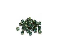 12mm D6 Dice Block: Scarab Jade/Gold - Board Game