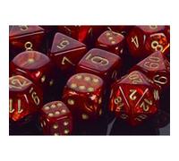 12mm d6 Dice Block: Scarab Scarlet with Gold (US IMPORT)