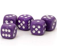 12mm D6 Dice purple/white - Made in Germany! - 10 Pcs