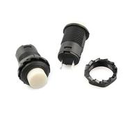 12mm DS-428/427Round Button Switch With Lock Self-locking No Self Reset Red Green White Yellow 6Pcs(Lock white)