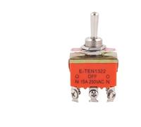 12mm E-TEN1021/1121/1122/1221/1321/1322 Toggle switch 2/3/4/6 Pin 2/3 positions 15A/250VAC with waterproof cap(E-TEN1322)