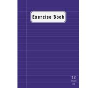 12mm Exercise Book Ruled and Margin A4: 12 mm Wide Lined Back to School Notebooks for Girls Kids Class Records & Lesson | Purple