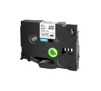 12mm Fabric Iron On Tape 1PCS TZe FA231 TZe FA3 TZ FA3R Compatible With PT D450 PT 110 Label Maker(Black on white)