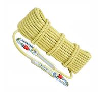 12mm Flame-retardant Static Rope - Heavy Duty 3850KG Pulling Force Multi-functional Outdoor Quick Drop Rope for Climbing Camping Fishing Emergency Binding (20m)
