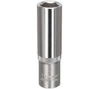 Loops 12mm Forged Steel Deep Drive Socket - 3/8" Square Drive - Chrome Vanadium Socket in Metallics Loops Metallics