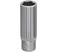 Loops 12mm Forged Steel Deep Drive Socket 1/4" Square Drive Chrome Vanadium Socket in Metallics Loops Metallics