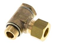 12mm & G3/8'' Brass Swivel Joint Compression Fitting with Male Threads 75 bar Zinc plated Steel/NBR DIN EN 1254-2