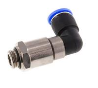 12mm & G3/8'' Elbow Quick Swivel Joint Push-In-Male Threads Nickel-Plated Brass/PBT NBR Rotatable