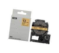 12mm Gold Textile Tape for Wedding Decor, Birthday Tokens & Customized Labeler Applications Non-Adhesive Craft Ribbon Tape for Label Makers