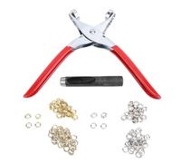 12mm Grommet Tool Kit Eyelet Pliers, Manual Handheld Eyelet Press Pliers with 320pcs Eyelets, Washers, Hole Punch Plier for Clothing Repair, Maker, Leather, Crafts