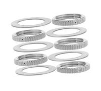 12mm Guitar Bass Toggle Switch Washer Set 10pcs Silver Iron