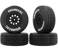 12mm Hex RC Wheels and Tires Set for Traxxas Redcat RC4WD 1/10 RC Trucks, High Grip Rubber Tires with Foam Inserts for On-Road & Off-Road