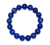 12mm Lapis Lazuli Bracelet | Natural Royal Blue Throat & Third Eye Chakra Crystal Gemstone Beads - Handmade Meditation Protection Jewelry