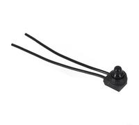 12mm Latching Push Button Switch Waterproof IP65 Pre-wired Red Black Leads Self-Locking On-Off Control for Outdoor Wall Gate Opener for horn 250V 3A(Black)