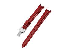 12mm Leather Watch Strap for Tissot 1853 Flamengo Trend Collection T094 | Stainless Steel Buckle Replacement Genuine Women's Strap Casual Dress Women