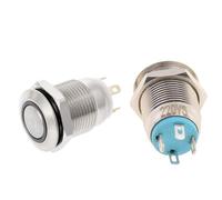 12mm LED illuminated Metal Momentary Push Button Switch Boat Car 3A/220V for DC