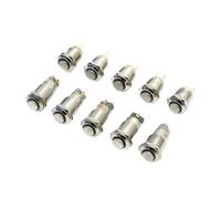 12mm Metal Button High Head With Light Switch Momentary Latching 5V Power Supply Start Button 1pcs(Green Led,MOMENTARY_220V)