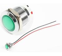 12mm Metal Indicator Pilot Dash Light Lamp Terminal Screw Panel Car Boat 12V LED (Green)