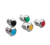 12mm Metal Push Button Switch Flat/High Round Momentary Reset 2pin Terminal 1Pcs(Yellow Head,High Head)