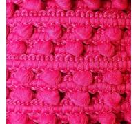 12mm Mini Bobble Fringe Trim Small Pompom Tassel Craft 21 Color 1 2 4 Meter 846D, 073 Cerise Pink, 1 Metre